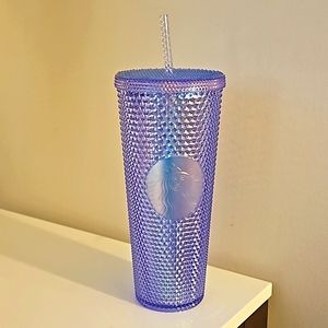 NEW Starbucks Translucent Blue Purple Iridescent Studded Tumbler